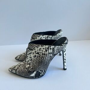 ASOS Faux Snakeskin Mule Heels